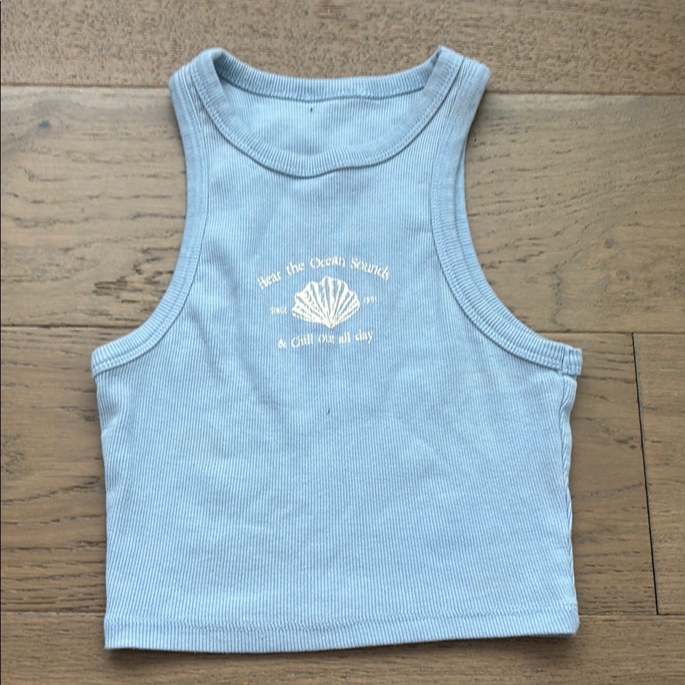 Pull&Bear Blue Sleeveless Top